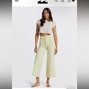 Billabong Women’s Wide Leg Yellow Jeans